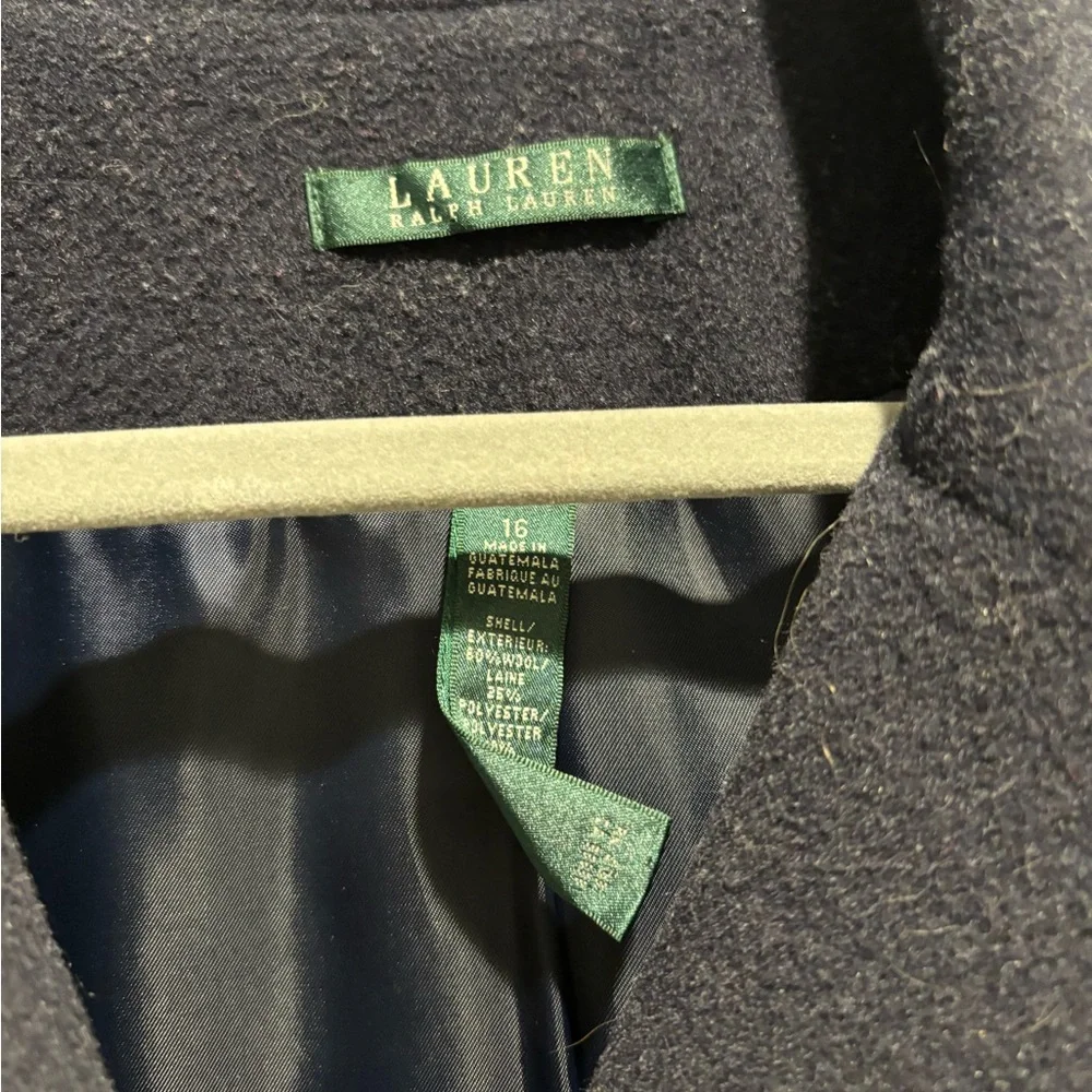 Ralph Lauren Navy Double-Breasted Pea Coat - Picture 2 of 2